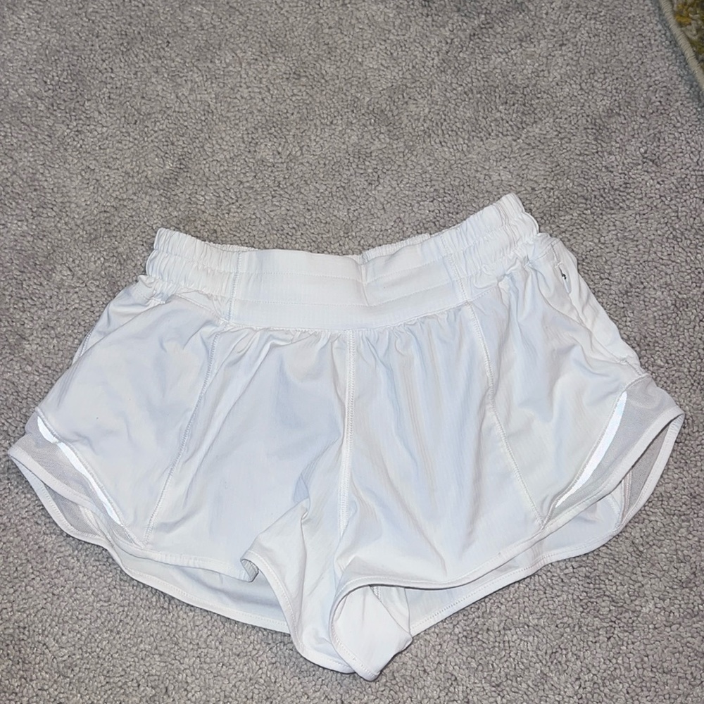 White hotty hot shorts (2.5 inch low rise)